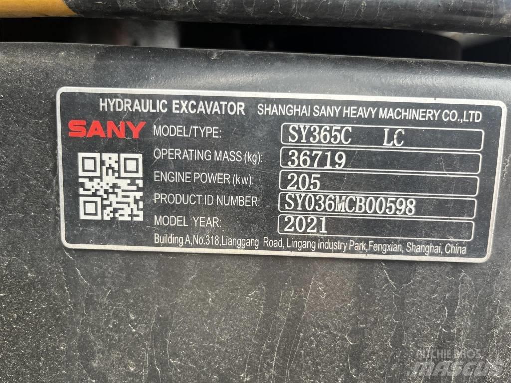 Sany SY365C Lánctalpas kotrók