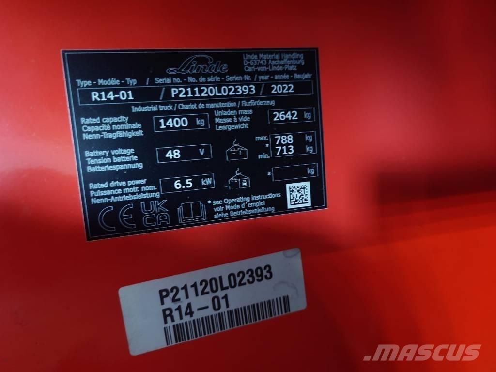 Linde R14/1120 Tolóoszlopos targonca