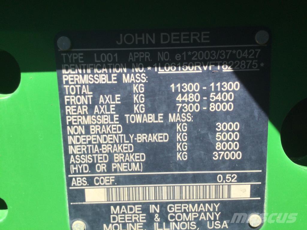 John Deere 6150R Traktorok