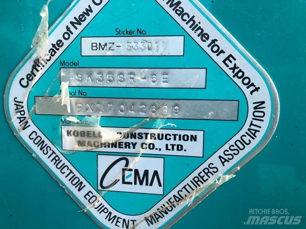 Kobelco SK 35 SR-6E Mini kotrók < 7t