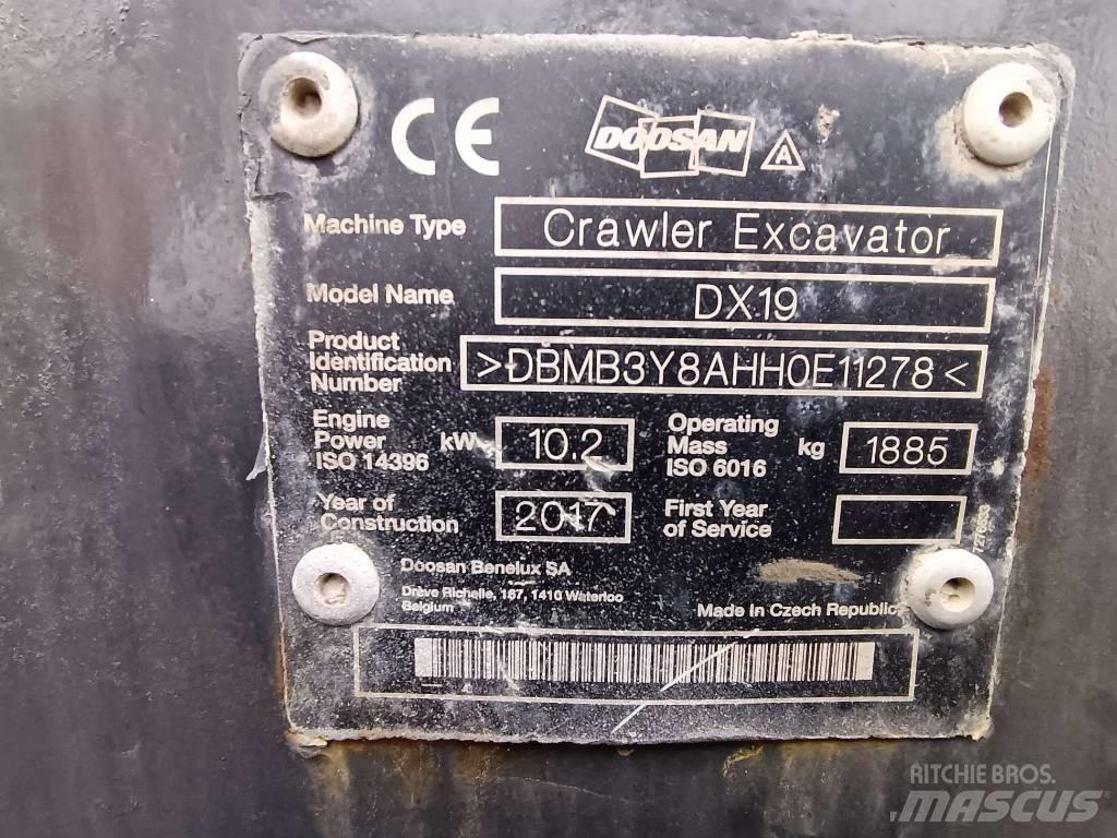 Doosan DX 19 Mini kotrók < 7t