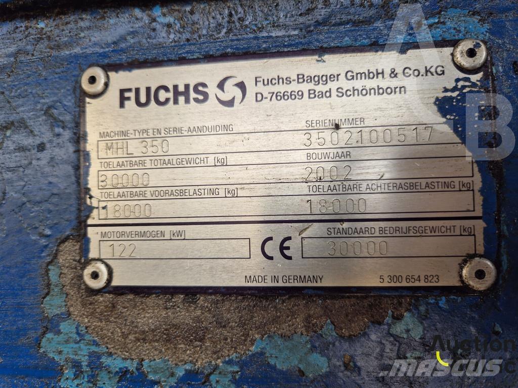 Fuchs MHL 350 Gumikerekes kotrók