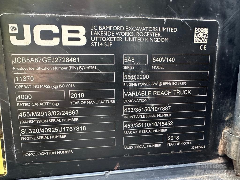 JCB 540-140 Teleszkópos rakodók