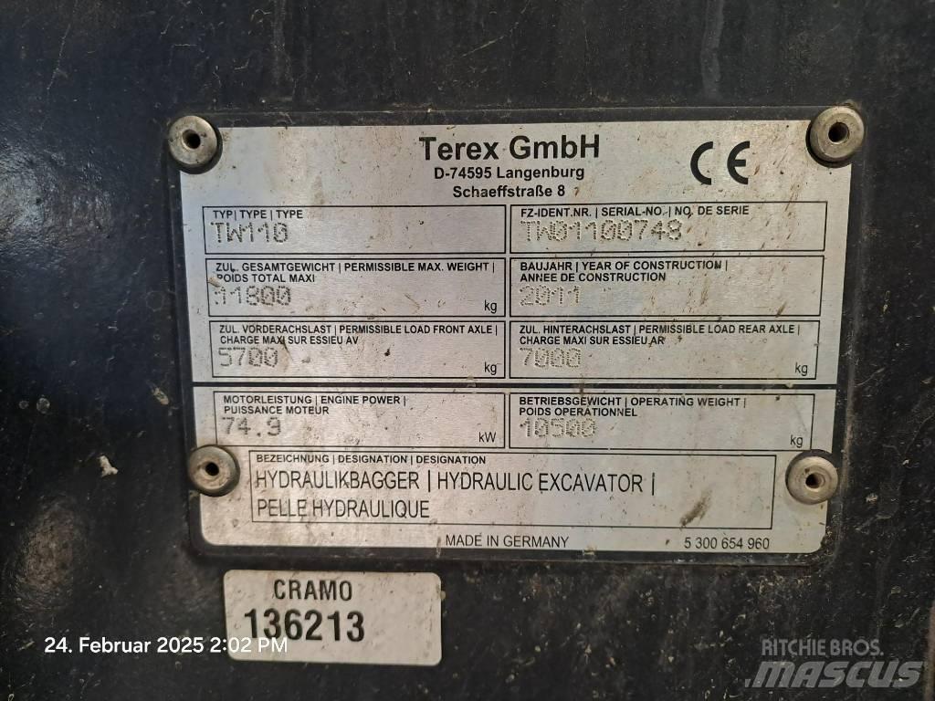 Terex TW 110 Gumikerekes kotrók