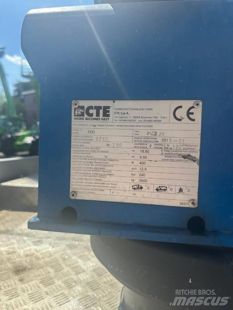 CTE ZED 21.2 JH Teherautóra szerelt emelők és állványok