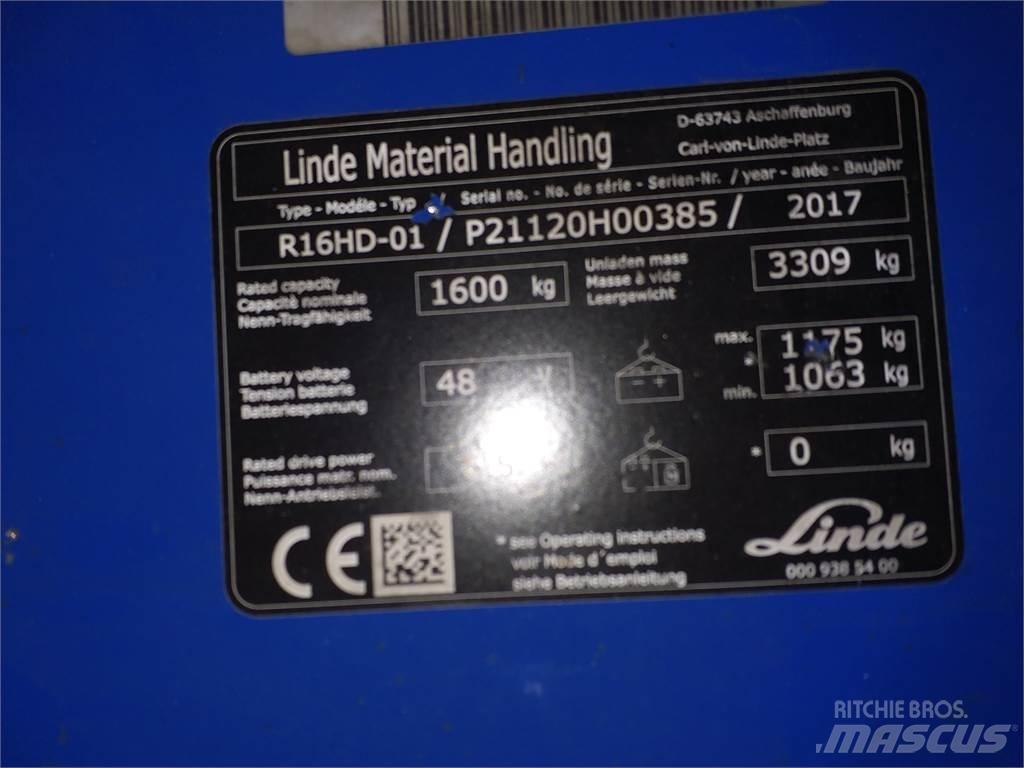 Linde R16HD Tolóoszlopos targonca