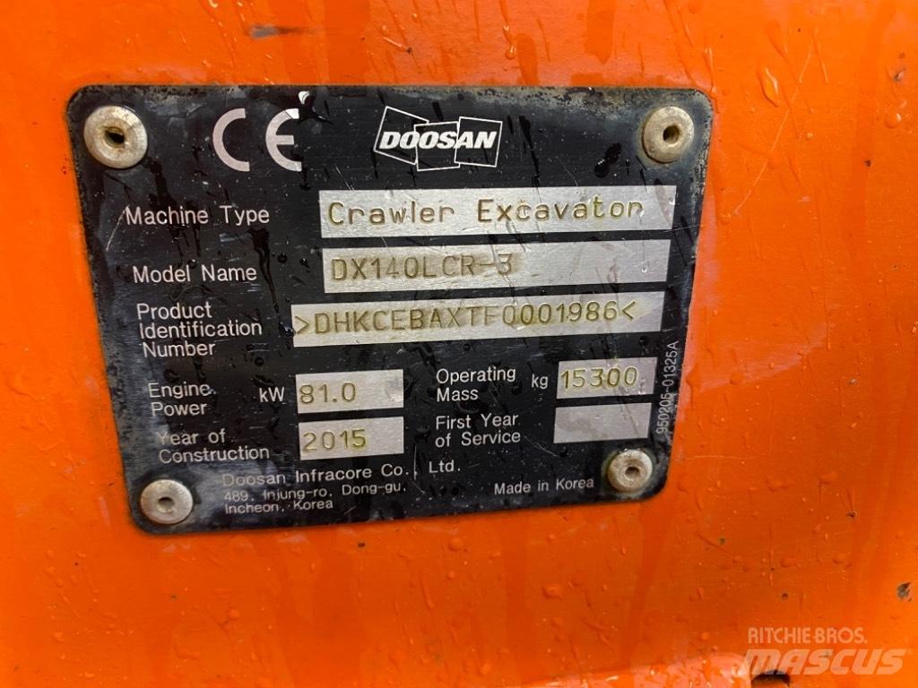 Doosan DX 140 LCR-3 Lánctalpas kotrók