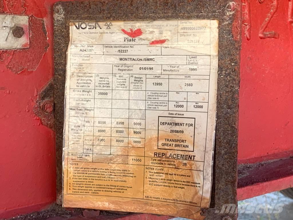 Montracon 3 Axles Mélybölcsős félpótkocsik