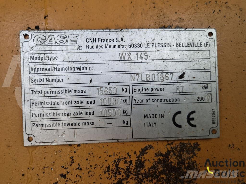 CASE WX 145 Gumikerekes kotrók