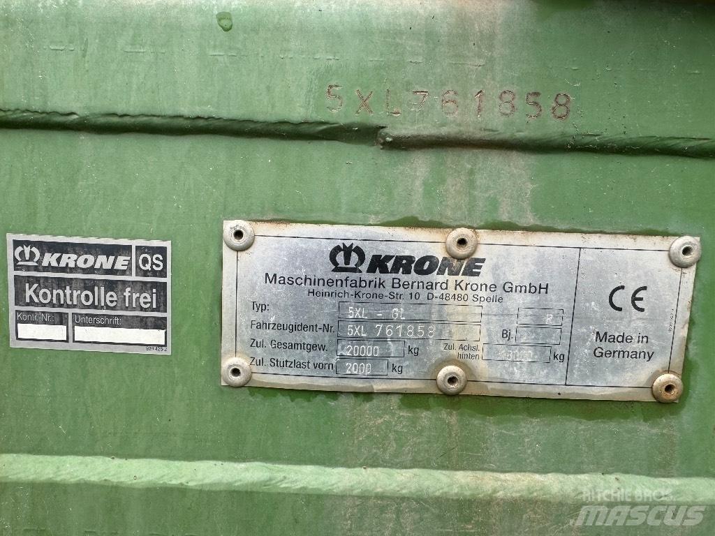 Krone 5 XL GL Önrakodó pótkocsik