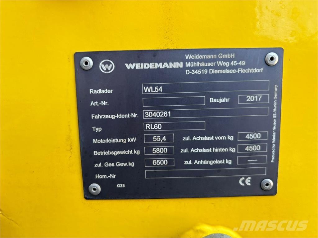 Wacker WL 54 Gumikerekes homlokrakodók