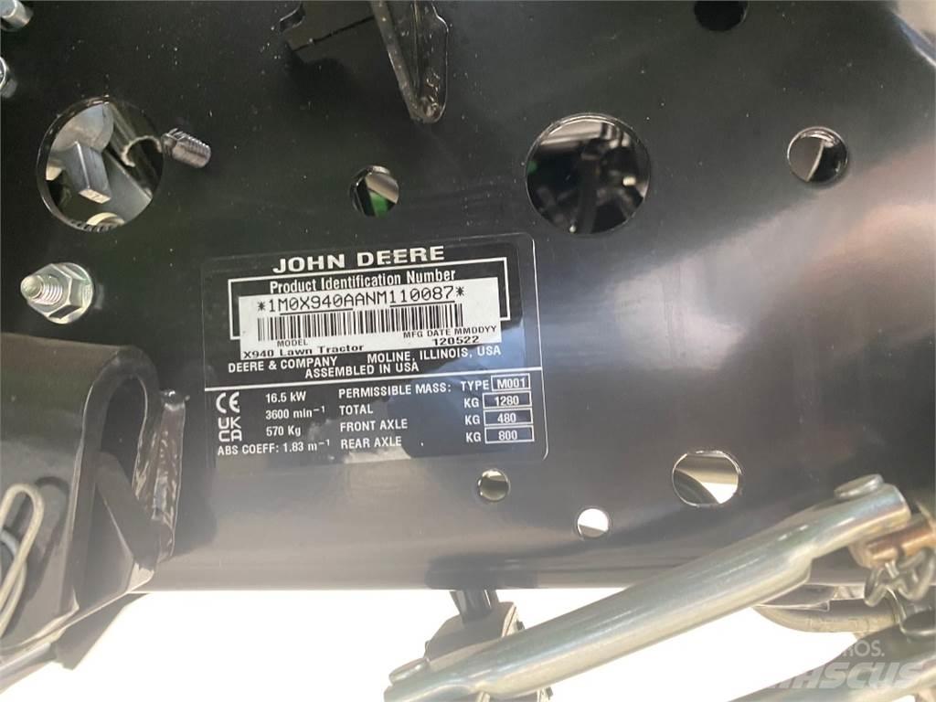 John Deere X940 Kaszák