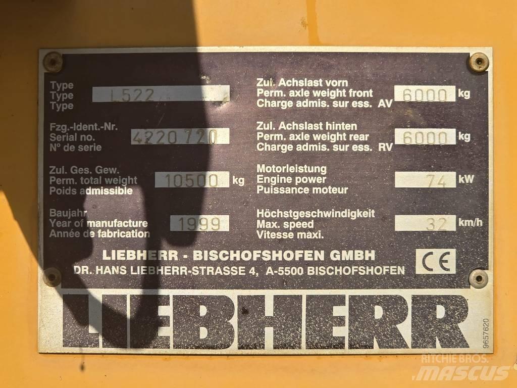 Liebherr L522 Gumikerekes homlokrakodók