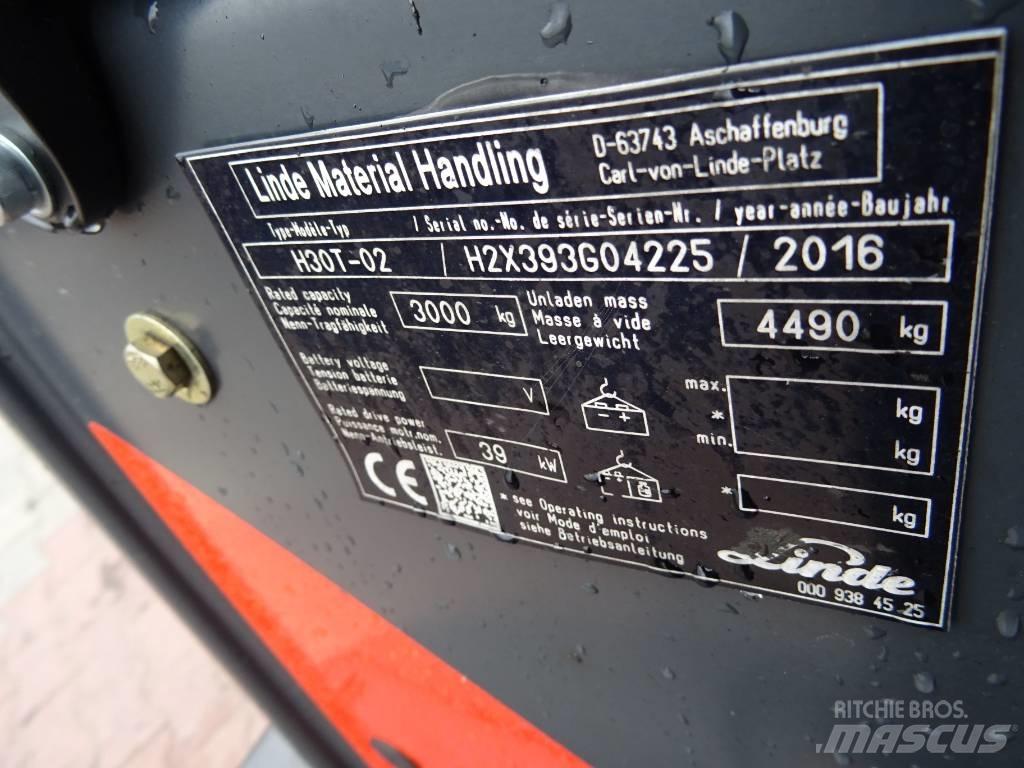 Linde H30T-02 Gázüzemű targoncák