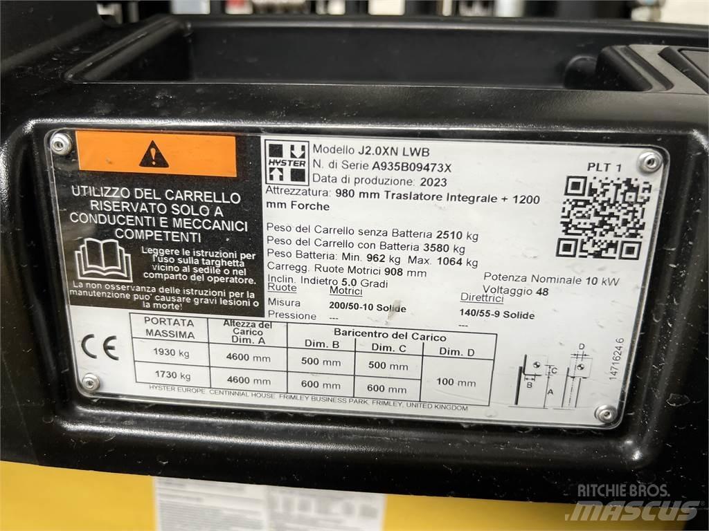 Hyster J2.0XN/ NEU Elektromos targoncák