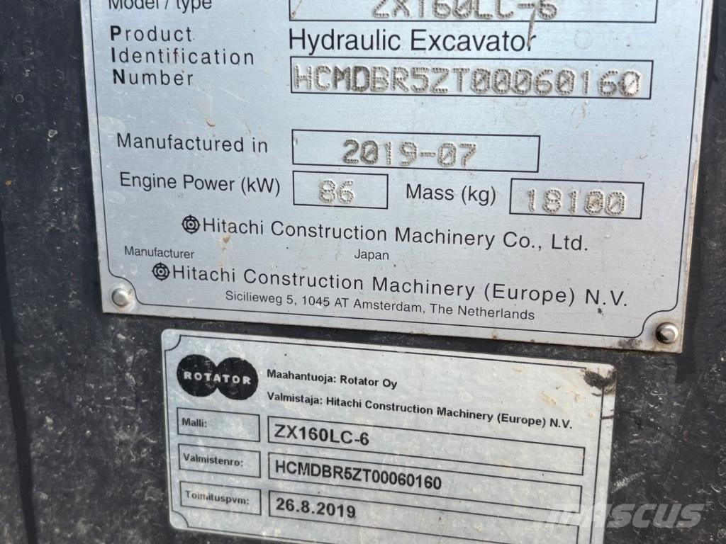 Hitachi ZX 160 LC-6 Lánctalpas kotrók