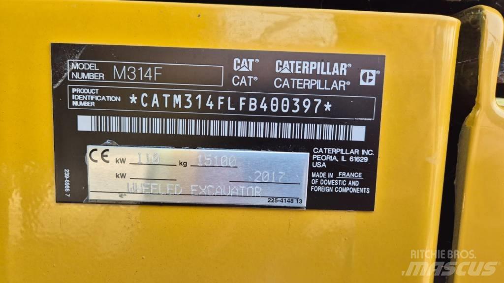 CAT M 314 F Gumikerekes kotrók