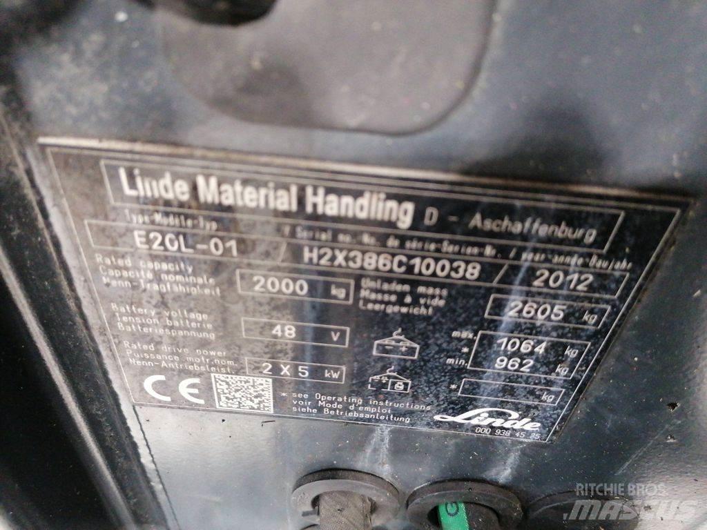 Linde E20L-01 Elektromos targoncák