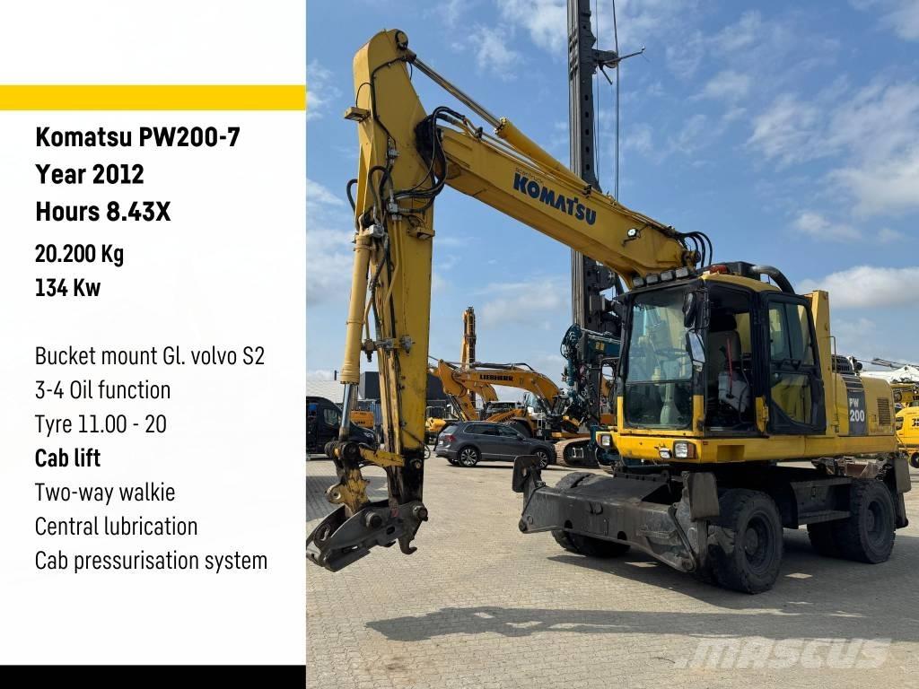 Komatsu PW 200-7 Gumikerekes kotrók