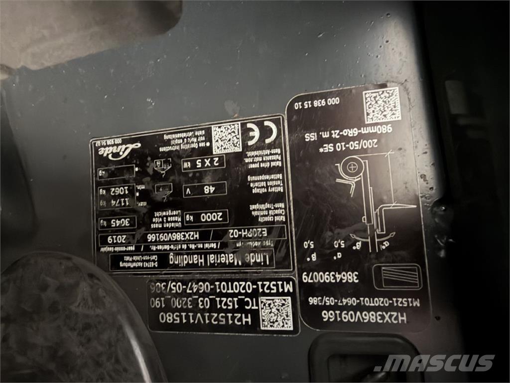 Linde E 20PH-02 Elektromos targoncák