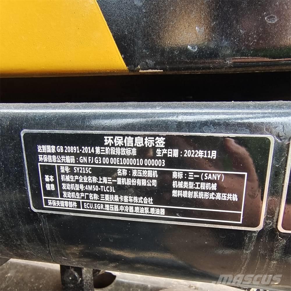 Sany SY 215 Lánctalpas kotrók