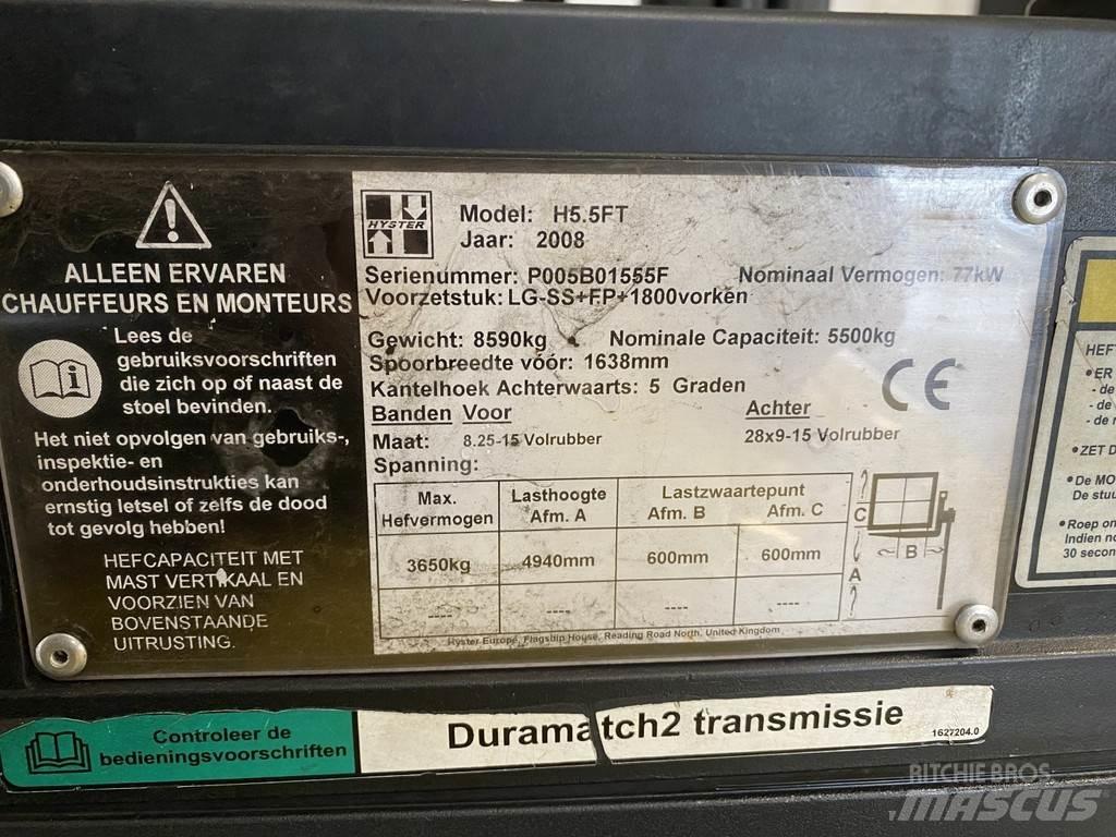 Hyster H5.5FT Gázüzemű targoncák