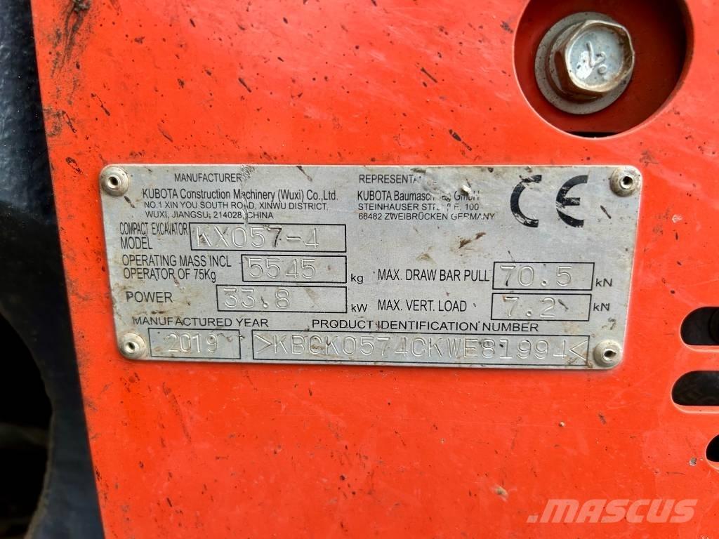 Kubota KX 057-4 Mini kotrók < 7t