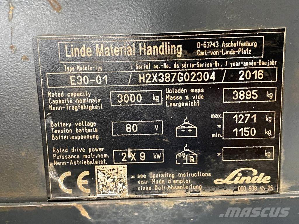 Linde E30-01 Elektromos targoncák