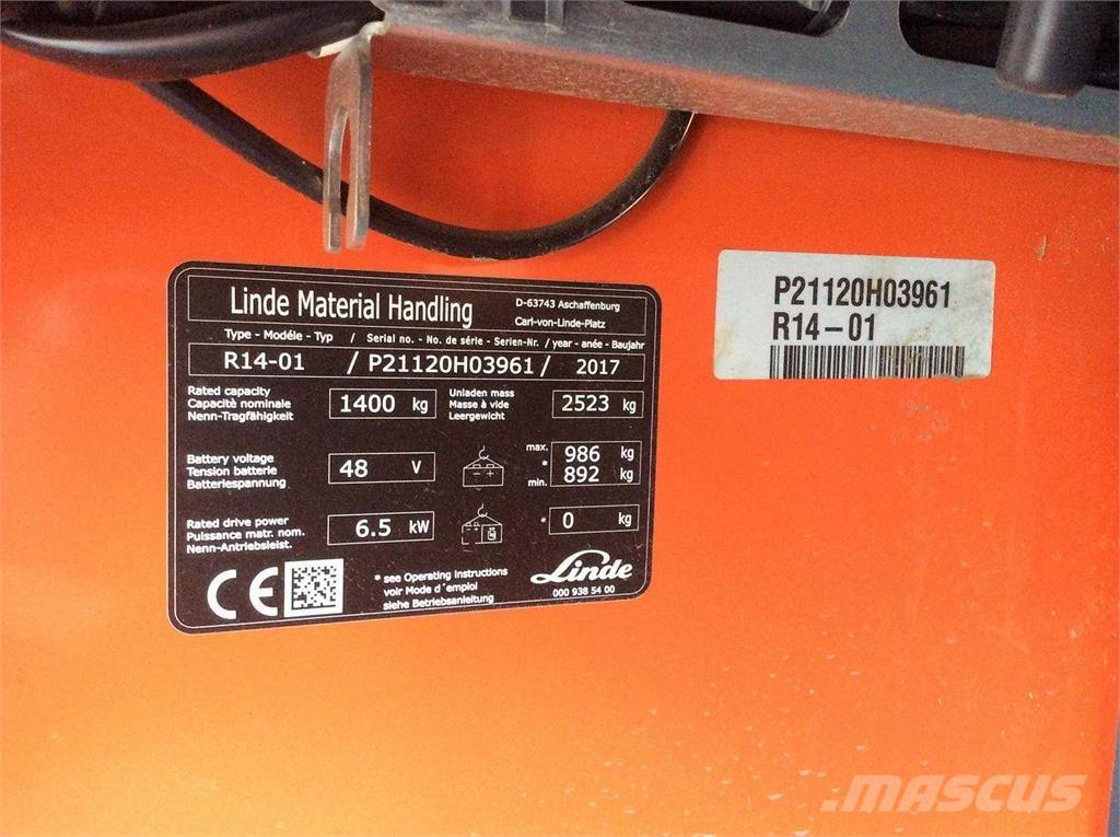 Linde R14 Tolóoszlopos targonca