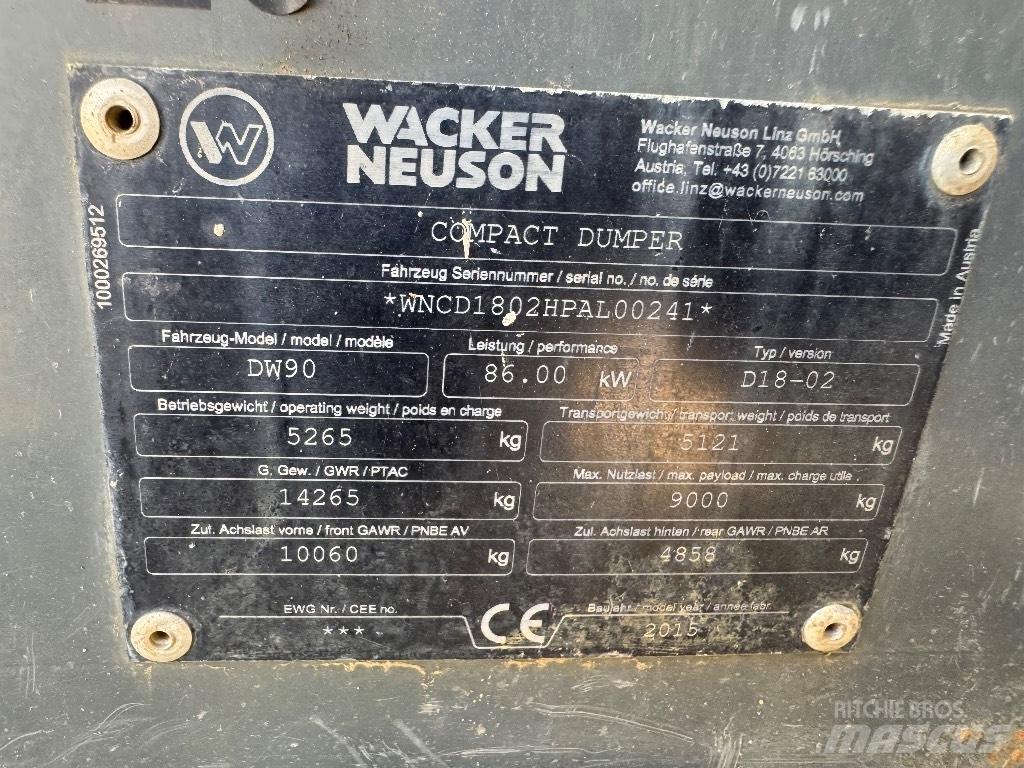 Wacker Neuson DW 90 Mezei dömperek