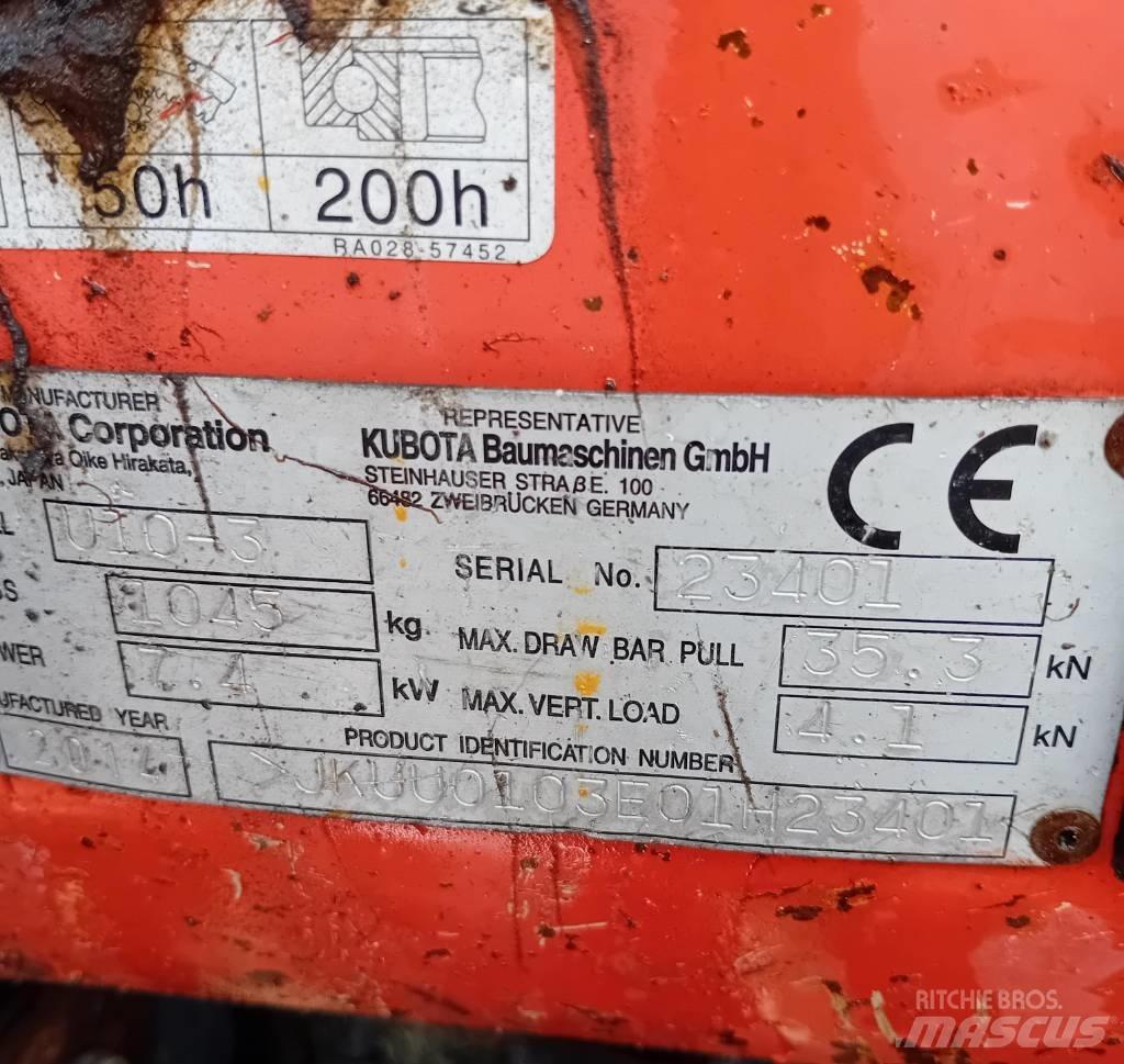 Kubota U 10-3 Mini kotrók < 7t