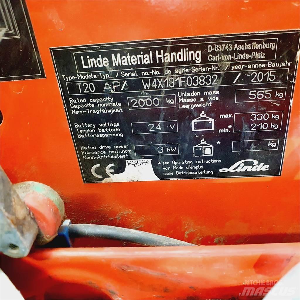 Linde T20AP kurz Alacsony emelőkocsi