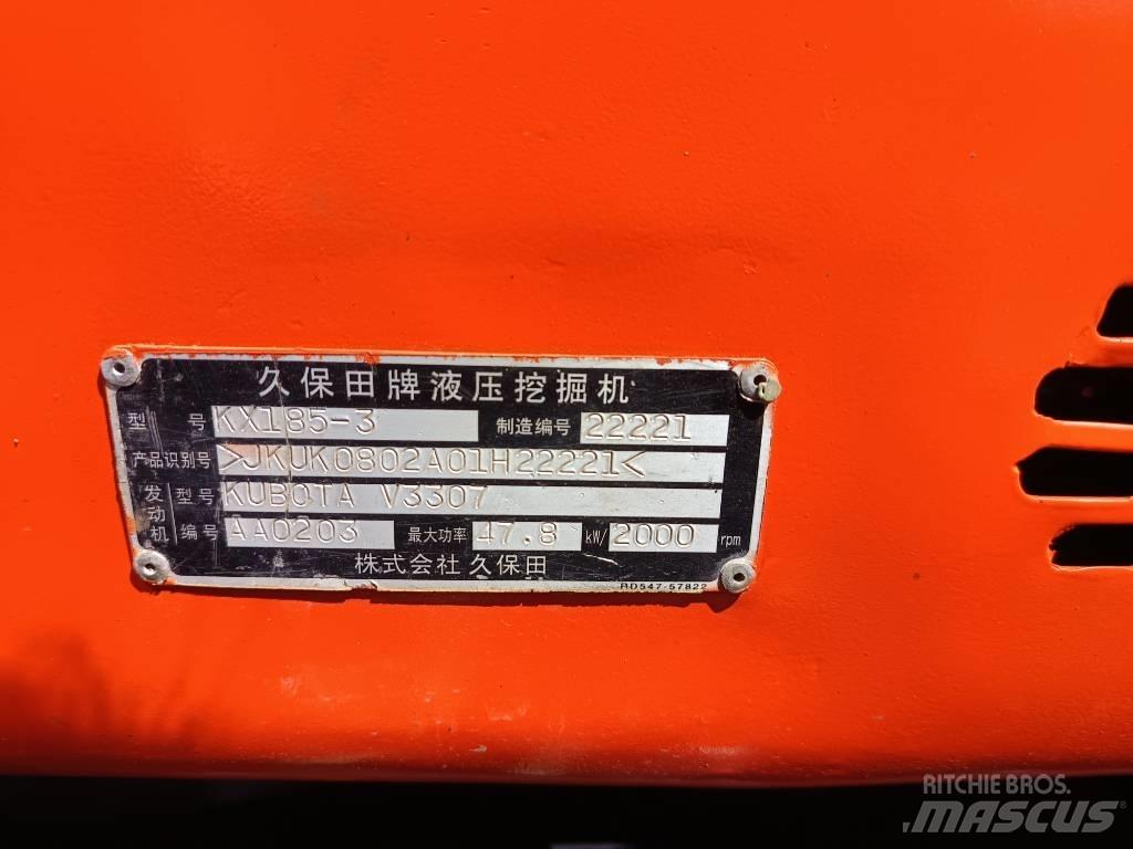 Kubota KX 185 Közepes (midi) kotrók 7 t - 12 t