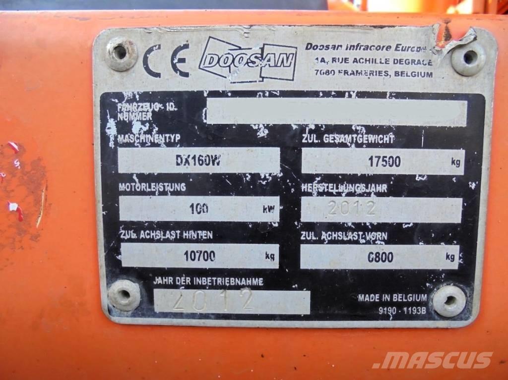 Doosan DX 160 W Gumikerekes kotrók