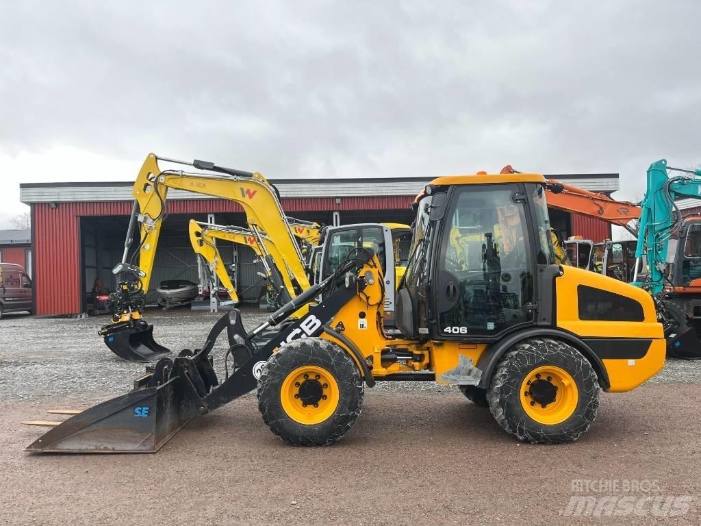 JCB 406 - Uthyres Gumikerekes homlokrakodók