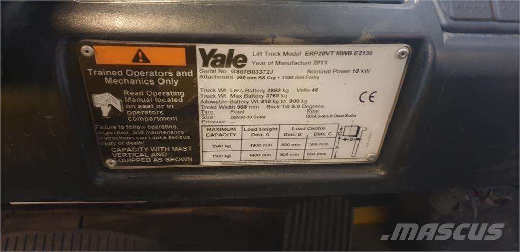 Yale ERP20VT MWB Elektromos targoncák