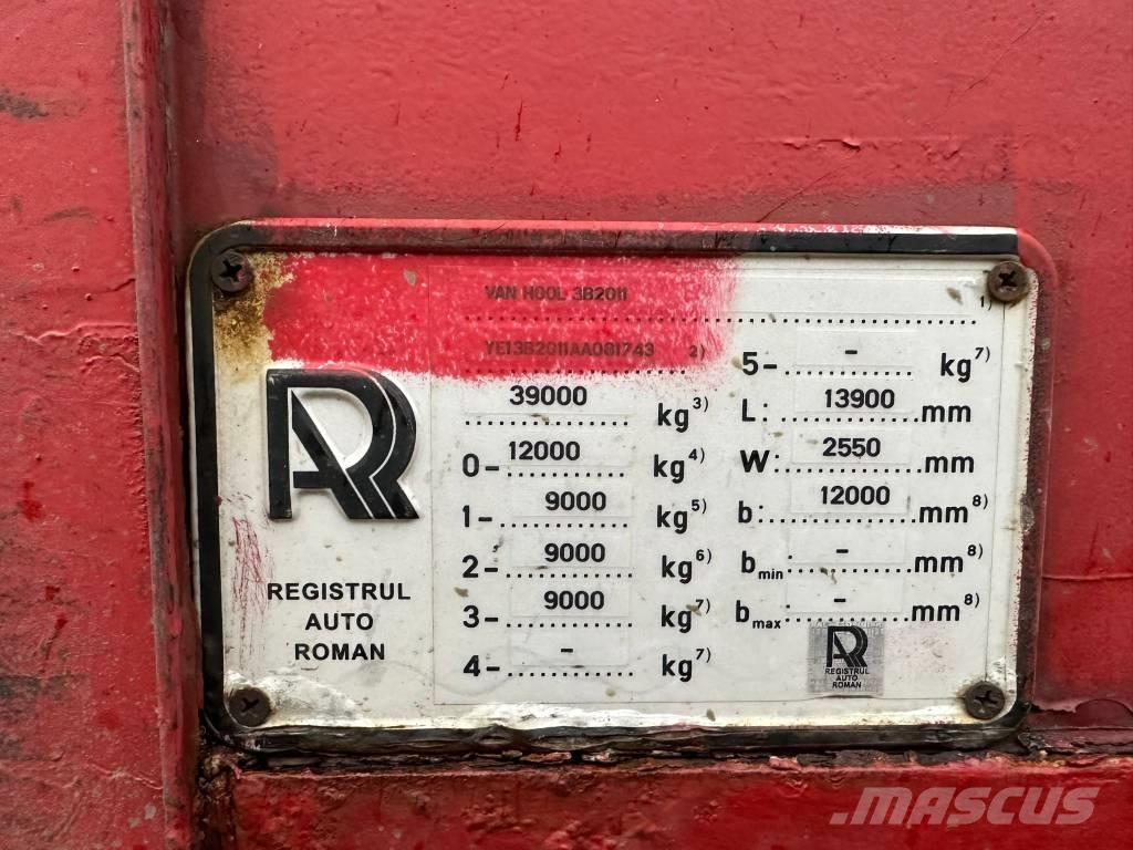Van Hool 3 Axle Mélybölcsős félpótkocsik