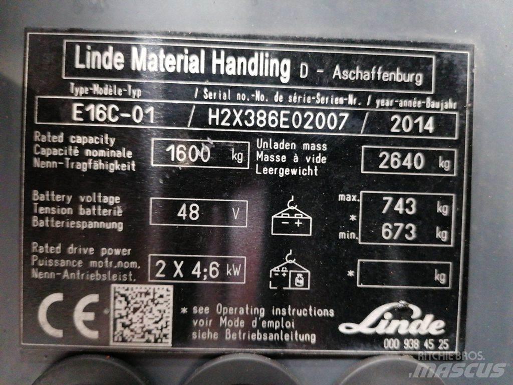 Linde E16C-01 Elektromos targoncák