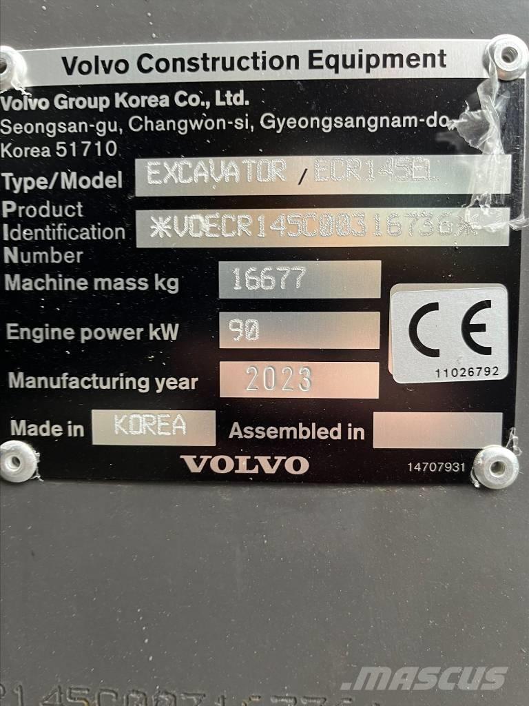 Volvo ECR 145 EL Lánctalpas kotrók