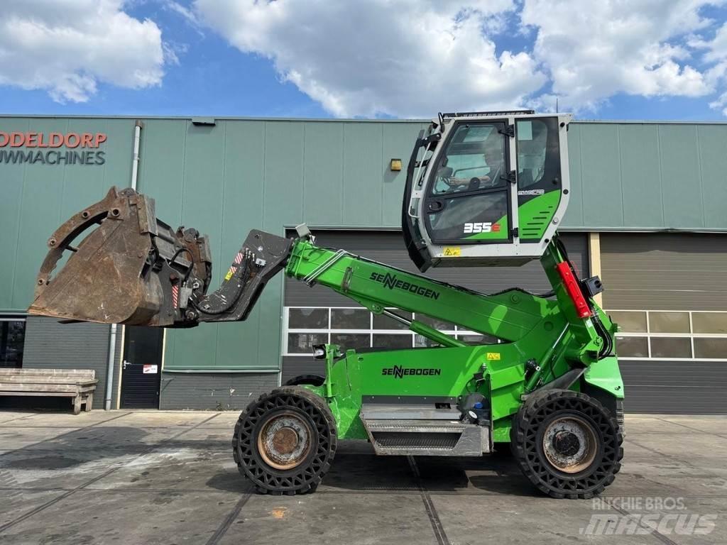 Sennebogen 355 Gumikerekes homlokrakodók