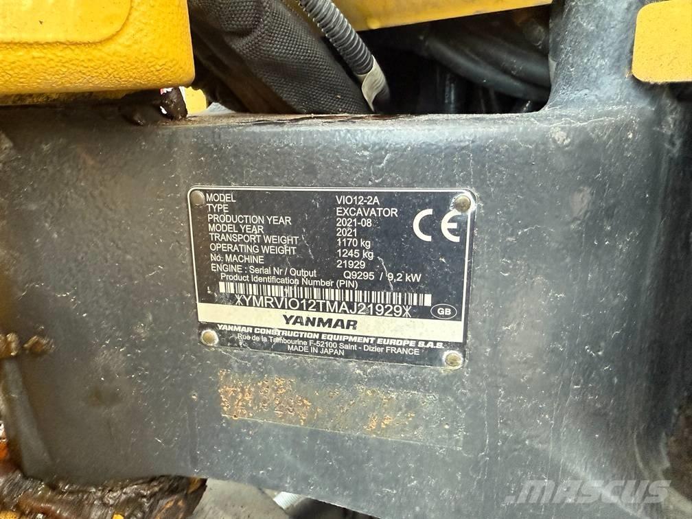 Yanmar Vio 12 Mini kotrók < 7t