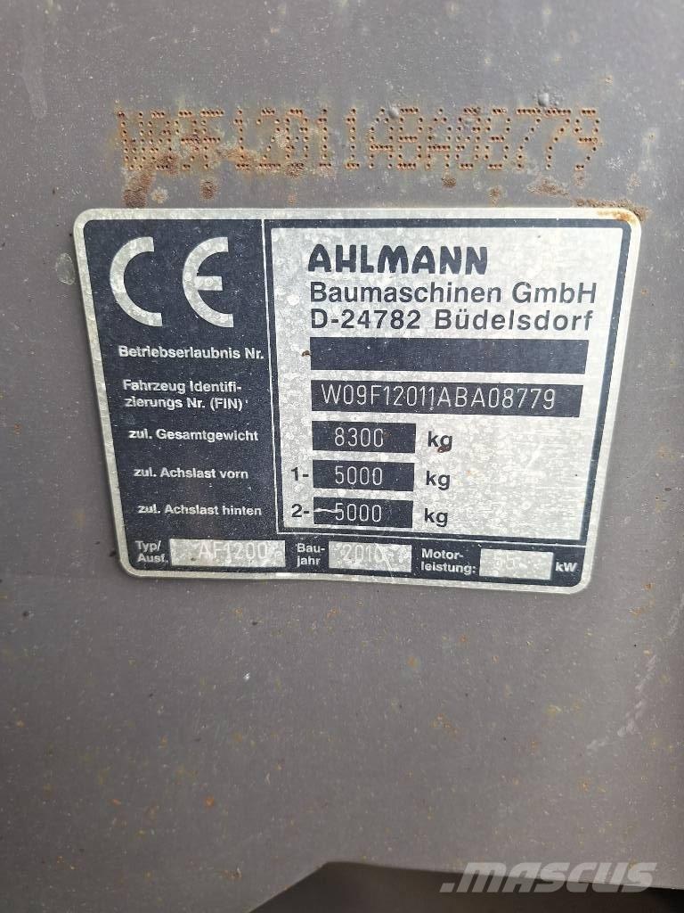 Ahlmann AF 1200 Gumikerekes homlokrakodók