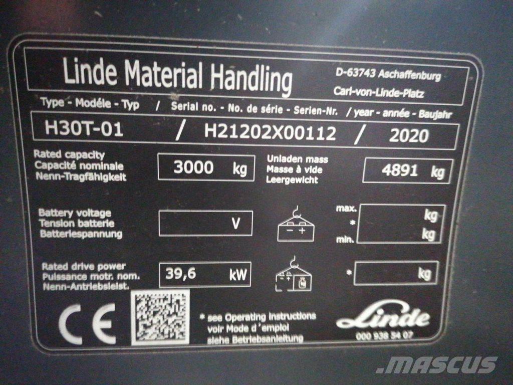 Linde H30T-01 Gázüzemű targoncák
