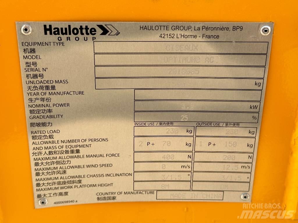 Haulotte OPTIMUM 8 Ollós emelők