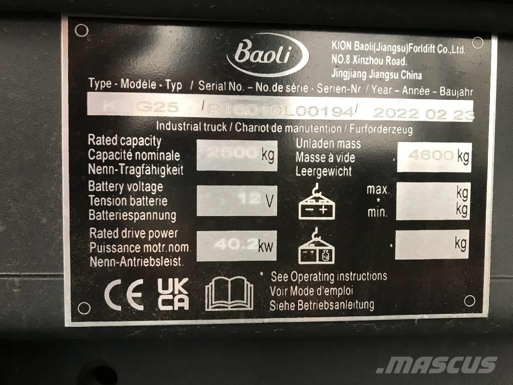 Baoli KBG 25 Gázüzemű targoncák