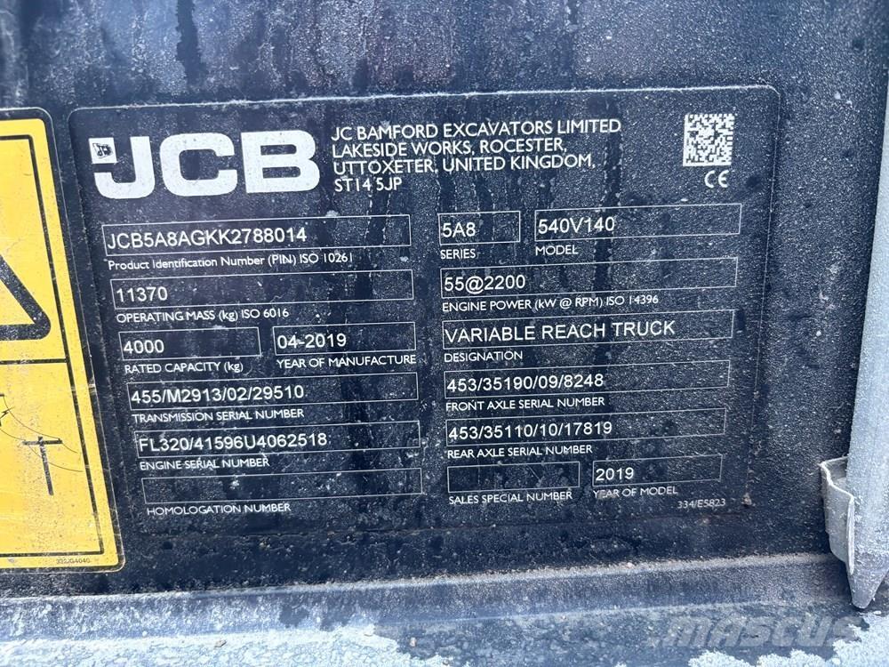 JCB 540V140 Teleszkópos rakodók