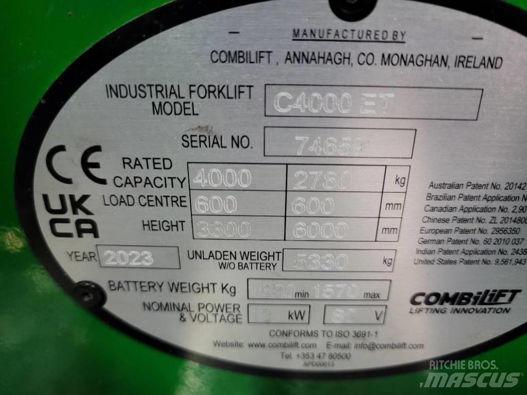 Combilift C4000ET Tolóoszlopos négyutas targonca