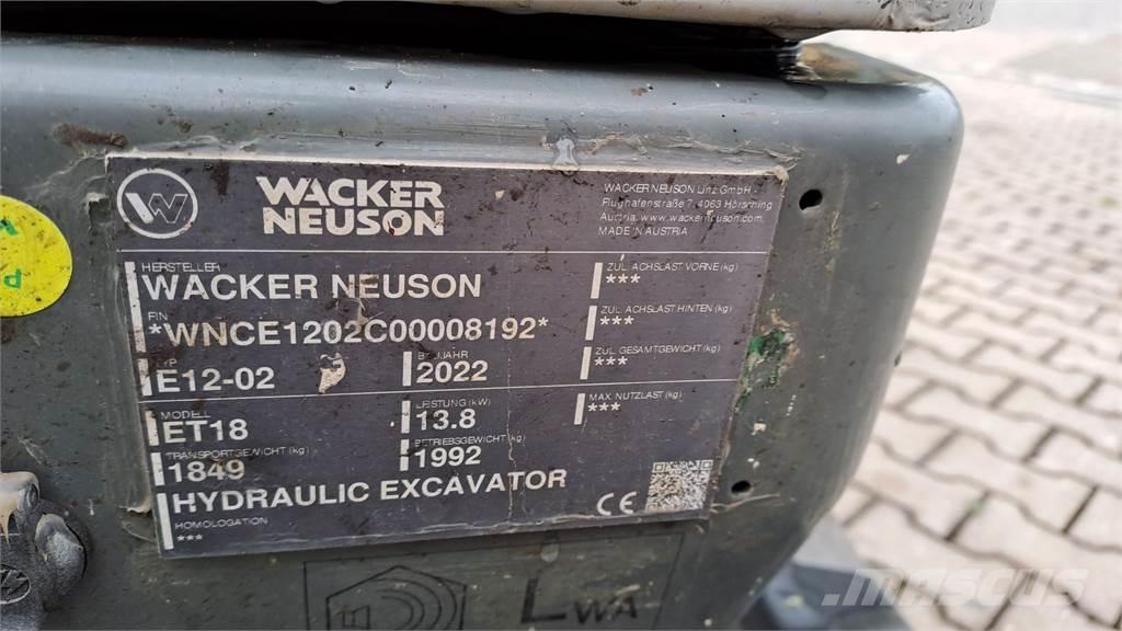 Wacker Neuson ET18 Lánctalpas kotrók
