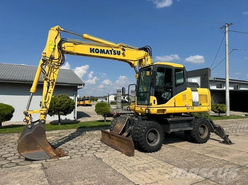 Komatsu PW 160-7E0 Gumikerekes kotrók