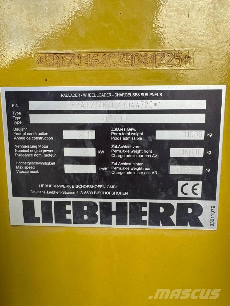 Liebherr L 580 Gumikerekes homlokrakodók